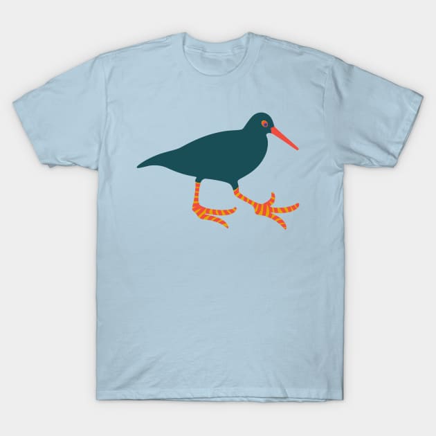 OYSTERCATCHER Coastal Ocean Sea Bird with Big Feet - UnBlink Studio by Jackie Tahara T-Shirt by UnBlink Studio by Jackie Tahara